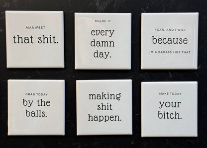 Sweary Affirmation Magnet Set